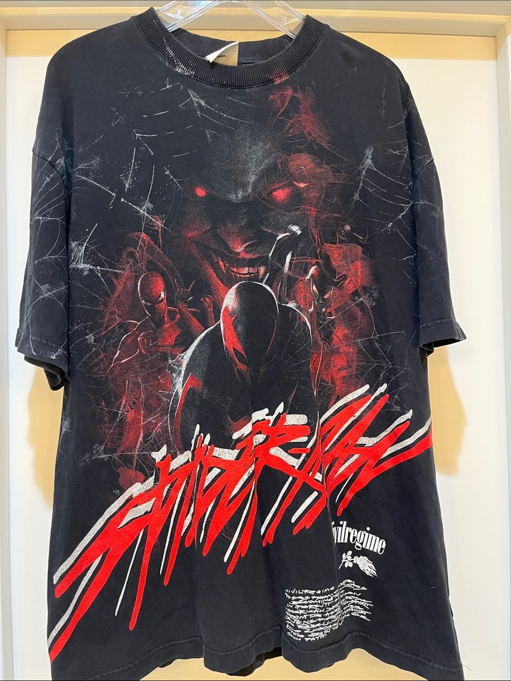 Marvel Black and Red Spider-Villain Graphic Short Sleeve Tee